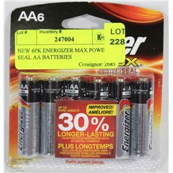 NEW 6PK ENERGIZER MAX POWER SEAL AA BATTERIES