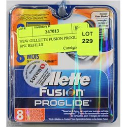 NEW GILLETTE FUSION PROGLIDE 8PK REFILLS