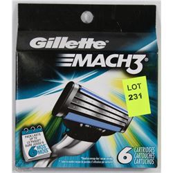 NEW 6PK GILLETTE MACH 3 REFILLS