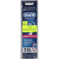 ORAL-B SENSITIVE GUM CARE REPLACEMENT BRUSH HEADS