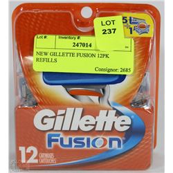NEW GILLETTE FUSION 12PK REFILLS
