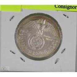 GERMAN NAZI 1939 5 MARK COIN