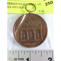 GERMAN NAZI MEDAL MUNCHEN 1923-1933 NOV 9