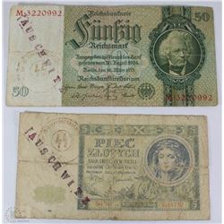 NAZI AUSCHWITZ SS BANK NOTES