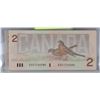 Image 1 : CANADIAN 1986 TWO DOLLAR NOTE ROBIN SERIES X4