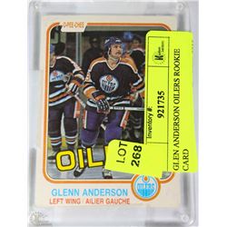 GLEN ANDERSON OILERS ROOKIE CARD