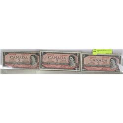 CANADIAN 1954 TWO DOLLAR BANK NOTE X2