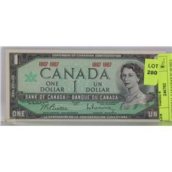 CENTENNIAL CANADIAN $1.00 BILL