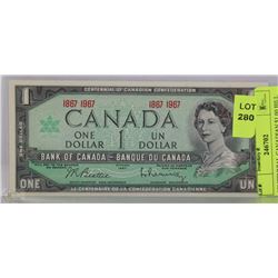 CENTENNIAL CANADIAN $1.00 BILL