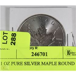 1 OZ PURE SILVER MAPLE ROUND