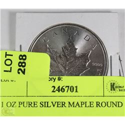 1 OZ PURE SILVER MAPLE ROUND
