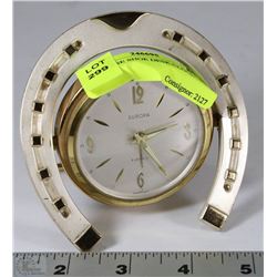 ONE HORSE SHOE DESK CLOCK