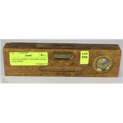 VINTAGE HOPPE 8" WOODEN LEVEL BASS SPIRIT