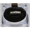 925 SILVER LADIES CLEAR STONE RING - SIZE 7