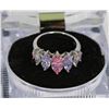 925 SILVER LADIES GEMSTONE RING - 7 1/2