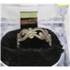 925 SILVER LADIES SCROLL DESIGN RING - SIZE 8 1/2