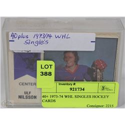 40+ 1973-74 WHL SINGLES HOCKEY CARDS