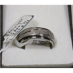 STAINLESS STEEL  2 TONE RING SIZE 8-3/4