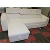 APARTMENT SIZE WHITE LIFT BACK 'L' SHAPE SECTIONAL