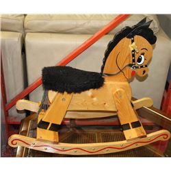 VINTAGE ROCKING HORSE - HAND MADE