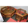 Image 1 : GLASS TOP OCTAGON COFFEE TABLE & END TABLE