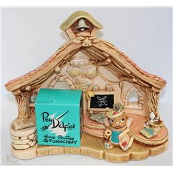 VINTAGE PENDELFIN OLD SCHOOL HOUSE & HERALD FIGURE