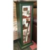 Image 1 : WOOD WINE CABINET WITH GOLF DISPLAY CASE (36"X12"