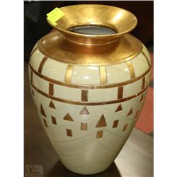 LARGE GOLD COLORED VASE