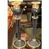 Image 1 : 2 NEW DECORATIVE TAPERED CANDLE HOLDERS