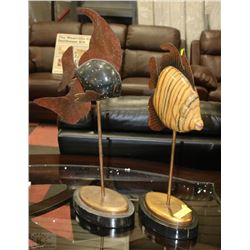 2 NEW DECORATIVE FISH FIGURE DISPLAYS