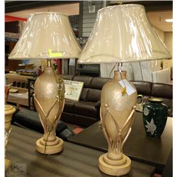 2 HEAVY DECORATIVE METAL FASHIONABLE LAMPS