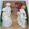 Image 1 : SET OF 2 VINTAGE FIGURINES "LADY ANGELA" /W STAFF