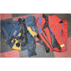 LOT OF 2 SEAQUEST SCUBA BUOYANCY COMPENSATORS