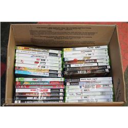 BOX OF 32 ASST PS2 AND XBOX 360 GAMES