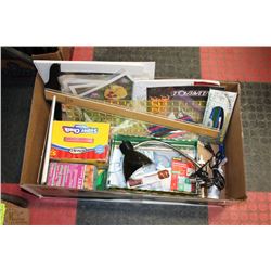LARGE BOX OF ARTS & CRAFTS ITEMS