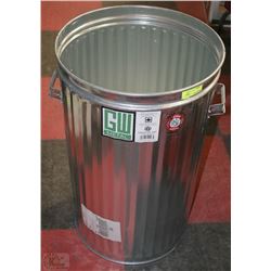 NEW 24 GALLON/109 LITRE METAL GARBAGE CAN