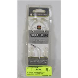 SCOSCHE THUDBUDS NOISE ISOLATING EARBUD SET