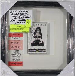 LEE AARON  GUARANTEED AUTHENTIC AUTOGRAPH