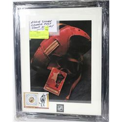 EDDIE SHORE CANADA POST STAMP DISPLAY FRAMED