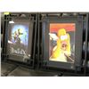 Image 1 : TWO SIMPSONS WALL ART WITH BLACK FRAMES, ONE IS
