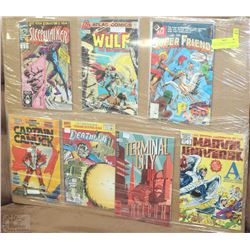 DISPLAY W/ SEVEN COLLECTIBLE FIRST EDITION, #1