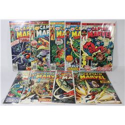 CAPTAIN MARVEL COMICS FROM THE 1970'S