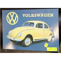 TIN VOLKSWAGEN SIGN - MADE IN BRITAIN 16" X 11"