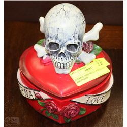 ETERNAL LOVE SKULL JEWELLERY BOX FILLED