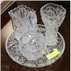 Image 1 : 4-PC PINWHEEL CRYSTAL SET - PLATTER