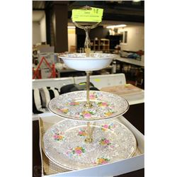 3 TIER CAKE STAND CROWNFORD 1960'S
