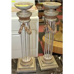 2 NEW CATHEDRAL STYLE CANDLE HOLDERS