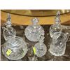 Image 1 : CRYSTAL CRUETS CREAM AND SUGAR SERVERS PLUS 2 OIL
