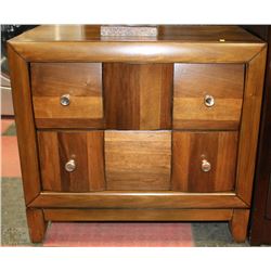 WOOD 2 DRAWER NIGHT STAND