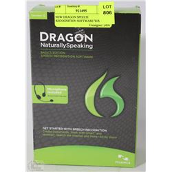 NEW DRAGON SPEECH RECOGNITION SOFTWARE W/MIC